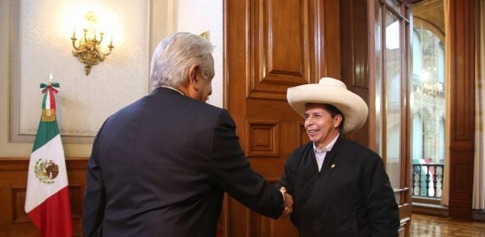 Andrés Manuel López Obrador y Pedro Castillo, con motivo de la reunión de la CELAC. Fuente Externa
