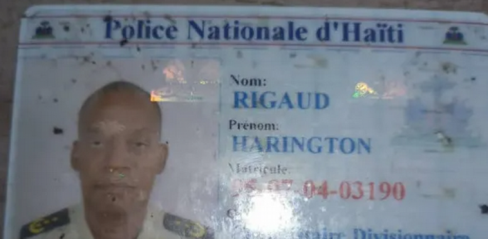 El director de la Academia de Policía de Haití, Rigaud Harington, fue asesinado este viernes en la carretera de Freres,