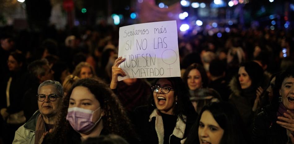 Varias mujeres durante una manifestación en Madrid, España. Foto: Europa Press