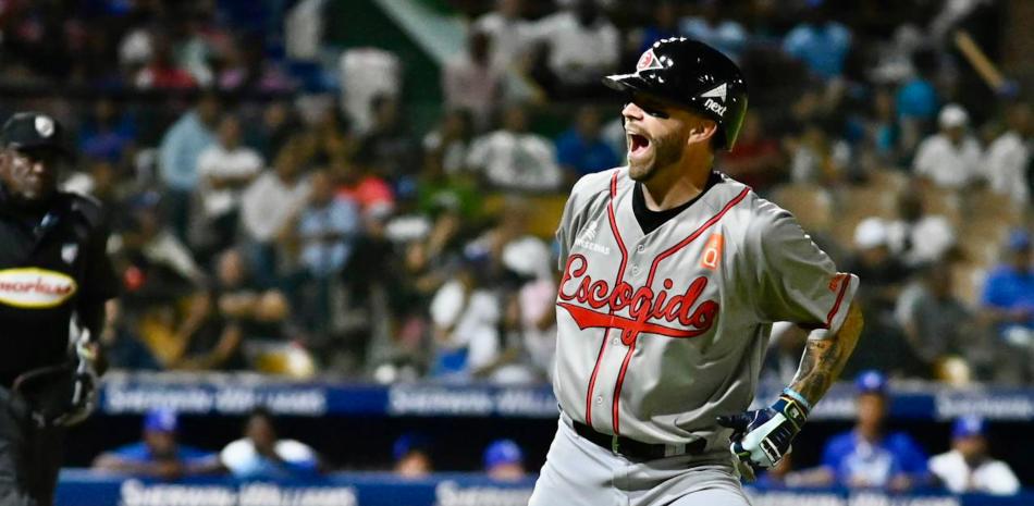 Nick Franklin conectó cuadrangular en la victoria del Escogido el pasado miércoles contra el Licey.