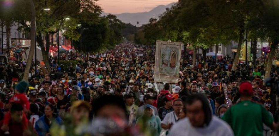 Devotos a la Virgen de Guadalupe. AFP