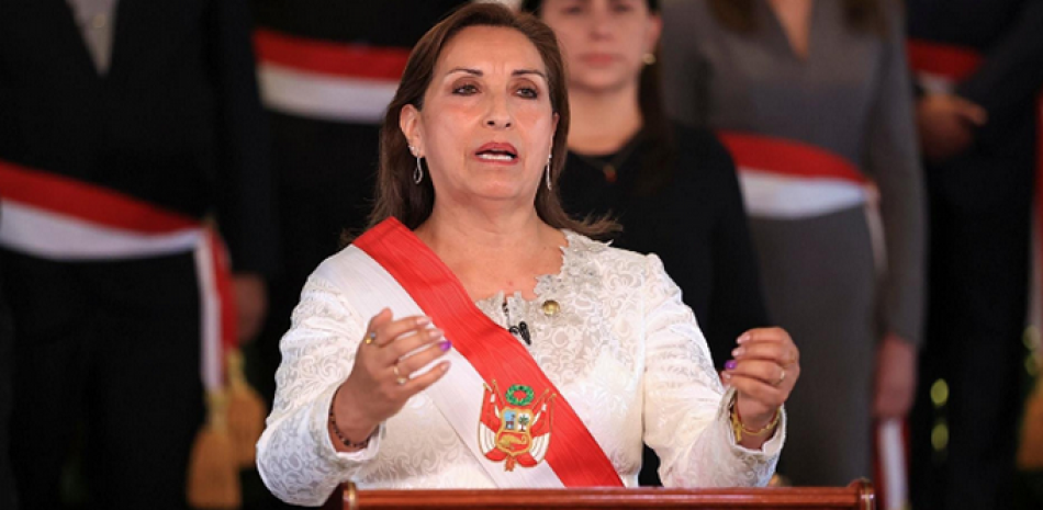 La presidenta de Perú, Dina Boluarte. EUROPA PRESS