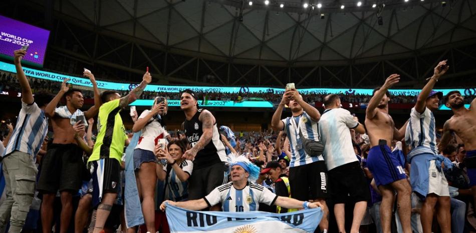 Fanáticos argentinos. Fuente: AFP.