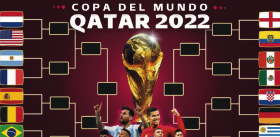 Cronograma en blanco del Mundial de Qatar 2022