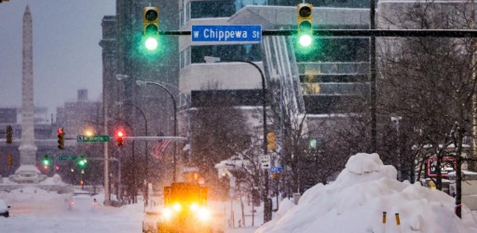 Tormenta invernal en Nueva York, Estados Unidos. AFP