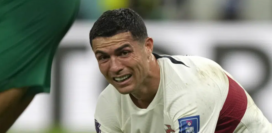 Cristiano Ronaldo en Qatar 2022. AP.