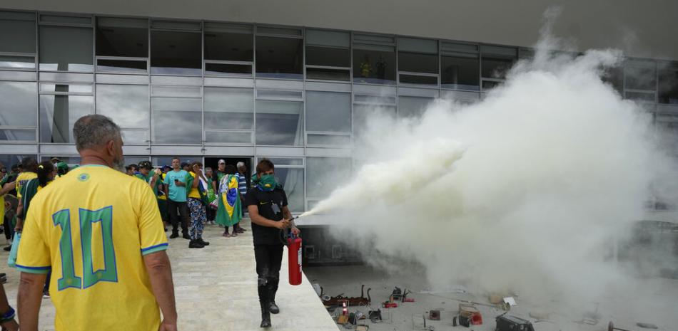 Manifestante en Brasilia. ap.