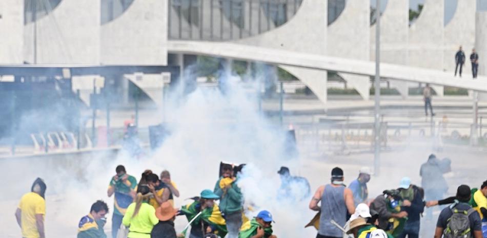 Manifestantes en Brasil. Foto: AFP