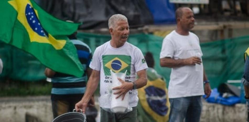 Manifestante brasileño el 9 de enero de 2023. AFP