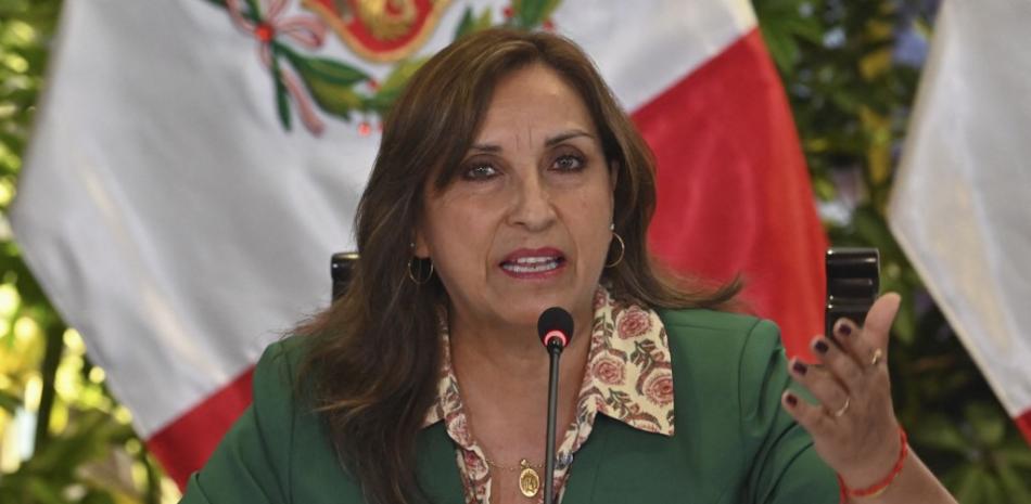 Dina Boluarte, presidenta de Perú. Fuente: AFP.