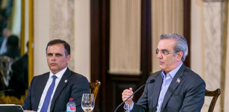 El presidente Luis Abinader habló durante una rueda de prensa. Externa /