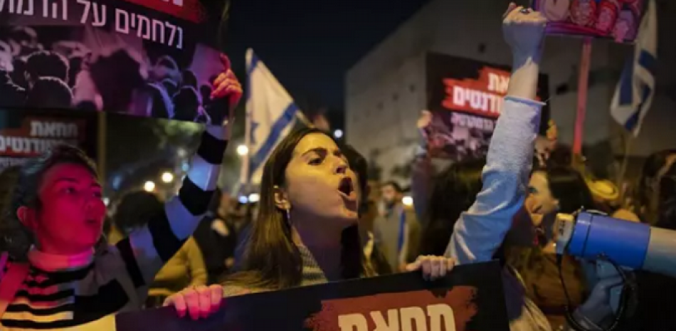 Protestas en Tel Aviv contra el nuevo Gobierno. Europa Press