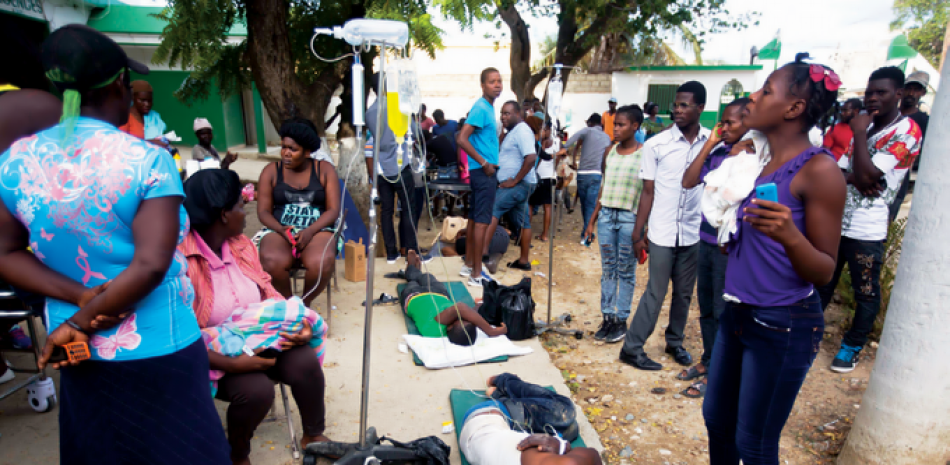 Brote de cólera en Haití. Foto de archivo