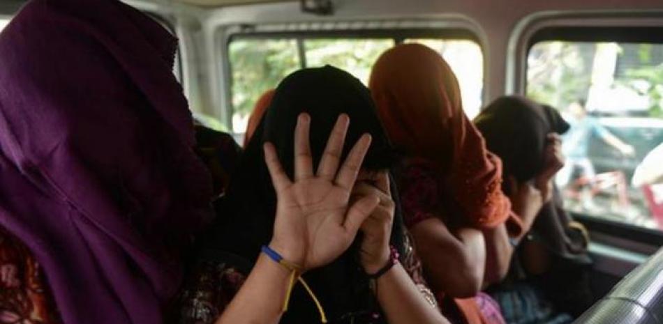 Mujeres víctimas de trata. AFP
