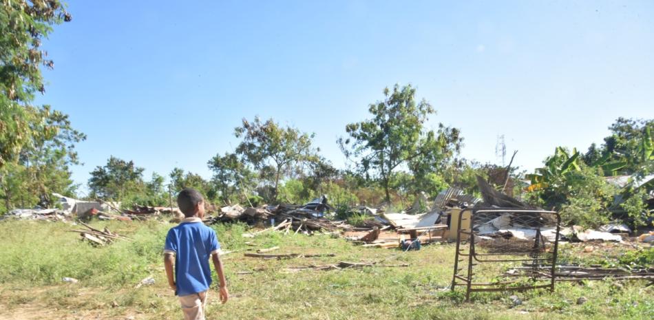 Una de las viviendas destruida en Las Americas / Jorge Martínez
