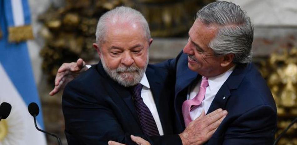 Los presidentes Luis Inácio Lula da Silva, de Brasil,  y Alberto Fernández, de Argentina.  Fuente externa.