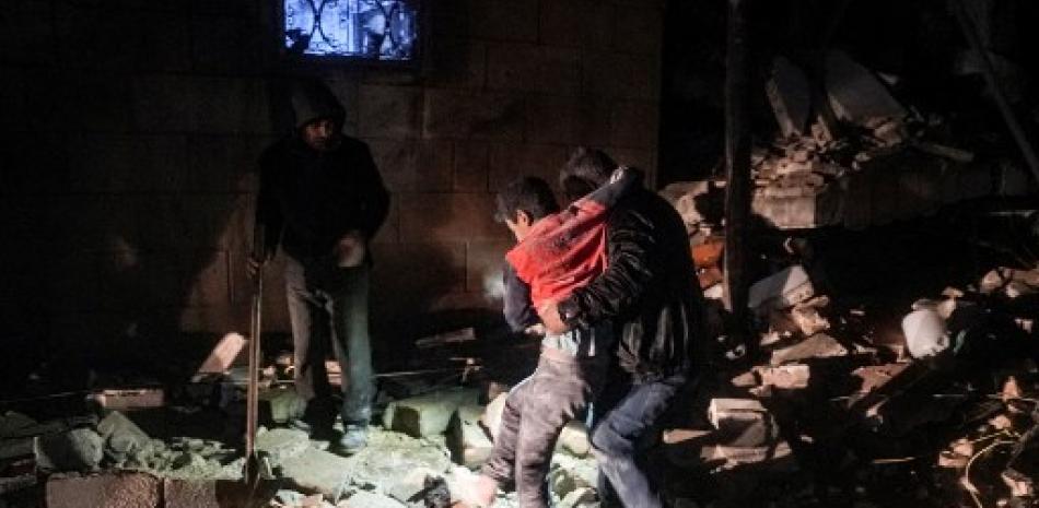 Víctimas del terremoto en Siria. AFP