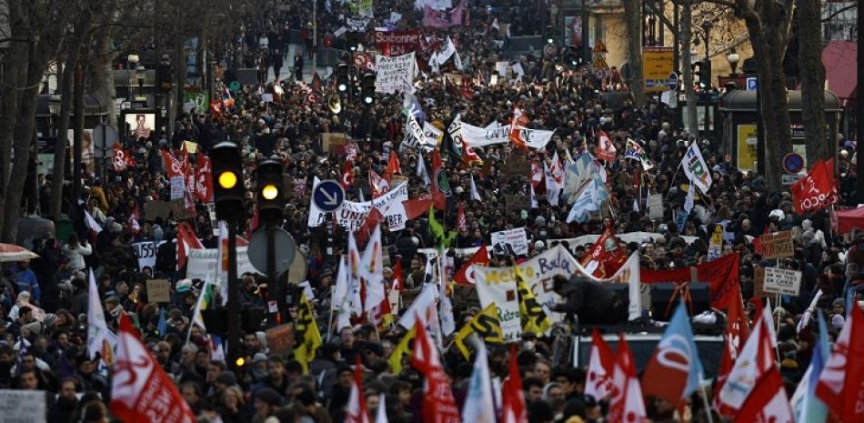 Protestas en Francia por la reforma de pensiones.
