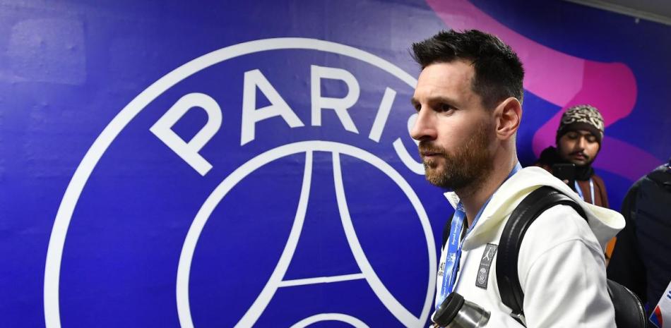 Lionel Messi del Paris Saint-Germain a la llegada a uno de los partidos de la liga francesa.