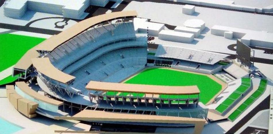 Modelo del estadio que estan evaluando construir. / Foto: Instagram Manuel Jiménez