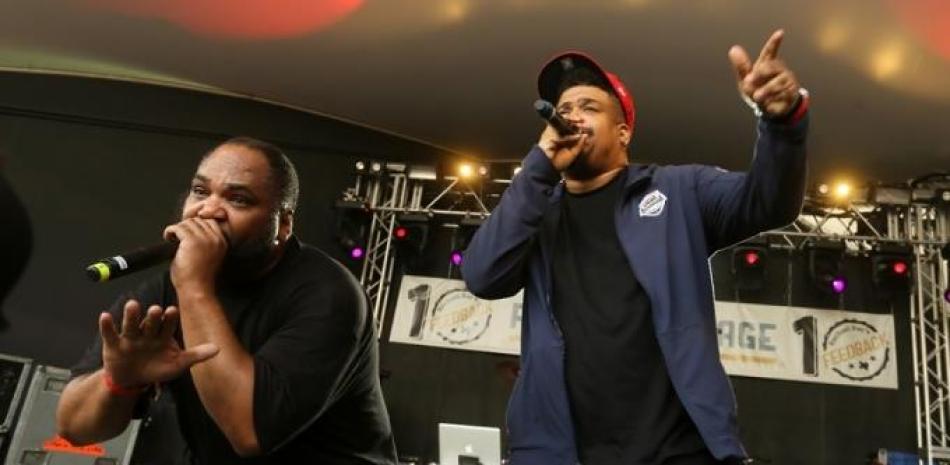 De izquierda a derecha: Vincent Mason y Trugoy the Dove, de De La Soul, durante el Festival de Música South by Southwest en Austin, Texas, el 18 de marzo de 2017. Foto:  Jack Plunkett / Invision / AP