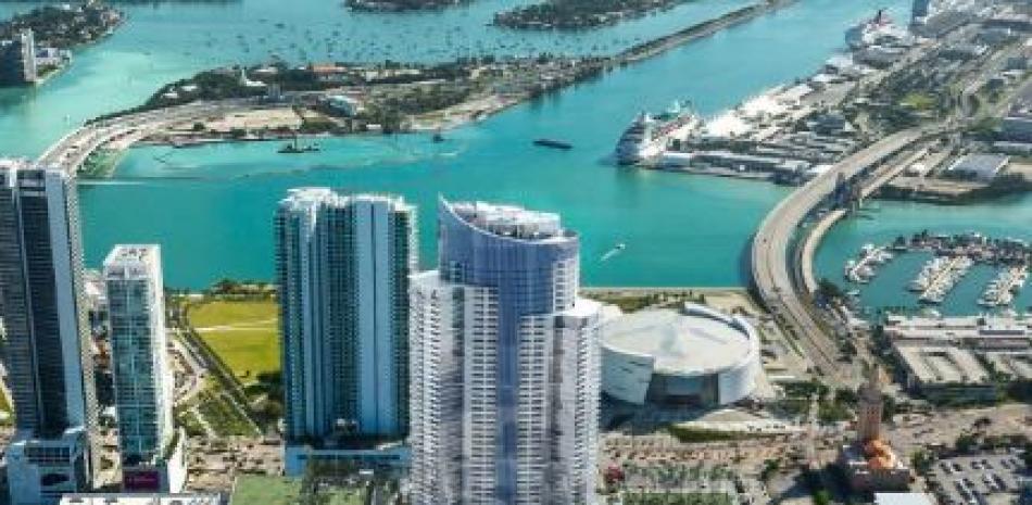 Fotografía cedida por Paramount Miami donde aparece su edificio Paramount Miami Worldcenter, en Miami (EE.UU.). EFE/ Paramount Miami