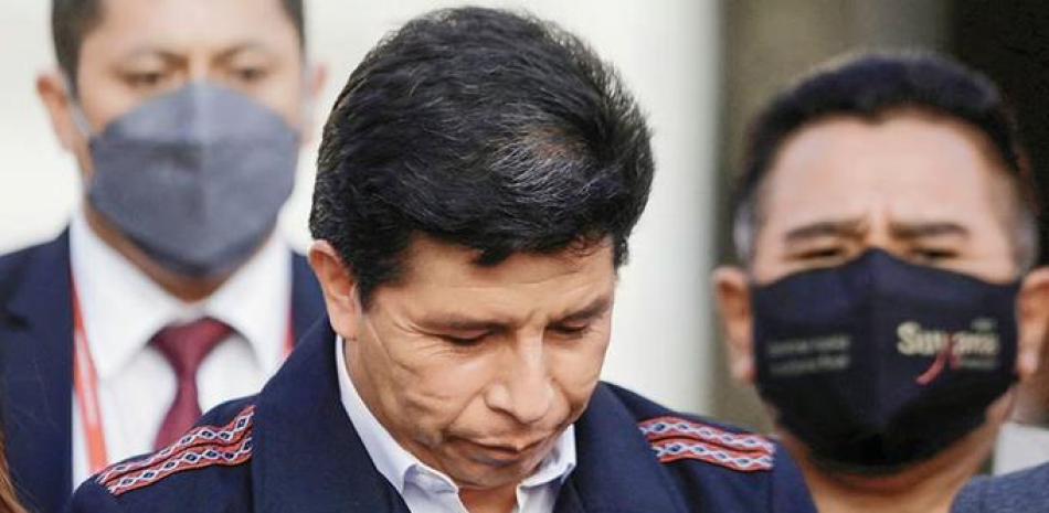 El presidente peruano Pedro Castillo continúa encarcelado en Lima y ahora será acusado. AFP/