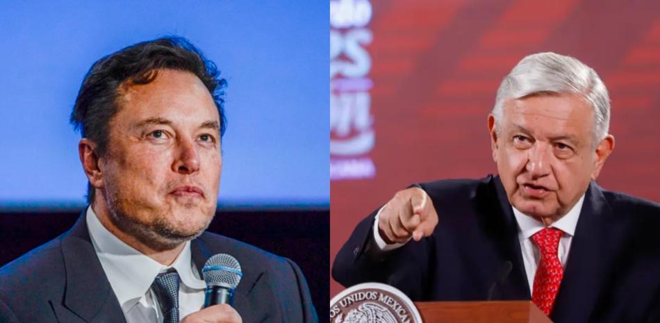 Elon Musk y López Obrador. EFE