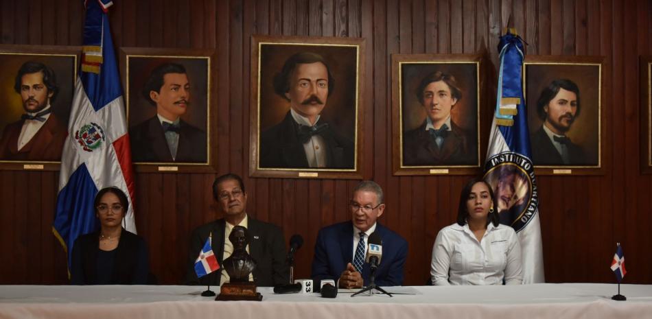 Presidente del Instituto Duartiano, Wilson Gómez Ramírez, durante la rueda de prensa. Foto: Jorge Martinez