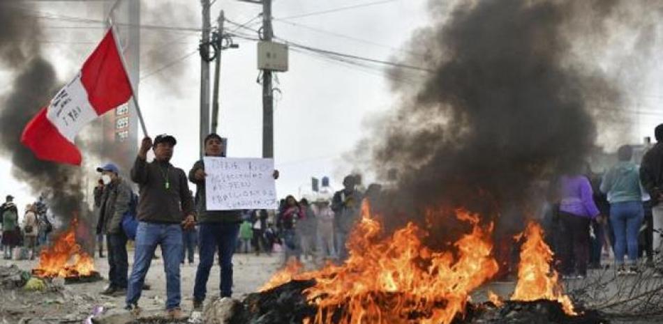 Protestas en Perú. AFP