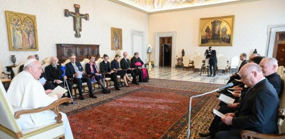 Reunión del Papa Francisco con la Sociedad Max Planck Gesselschaft.

Foto: Vatican News