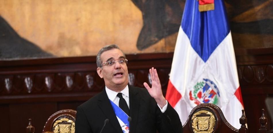 Presidente Luis Abinader durante su tercera rendición de cuentas. Foto: José Alberto Maldonado / LD