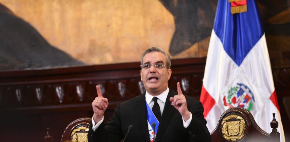 Fotografía del presidente de la República durante su tercer discurso de rendición de cuentas/ José Alberto Maldonado LISTÍN DIARIO