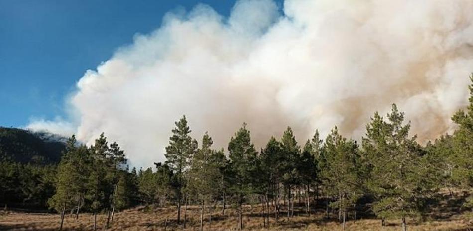 Incendio forestal en Valle Nuevo. Foto: Audrey Sánchez / LD