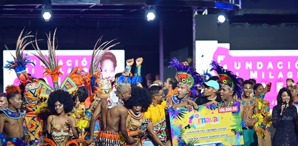 La comparsa “Kilombo”, digna representación de la ciudad de Bonao,  obtuvo el primer lugar.