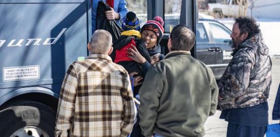 Migrantes en la frontera de Canadá con EEEUU. AFP