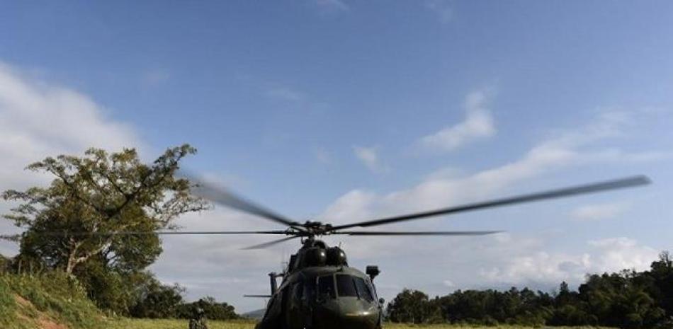 Helicóptero militar colombiano en Antioquia, Europa Press.