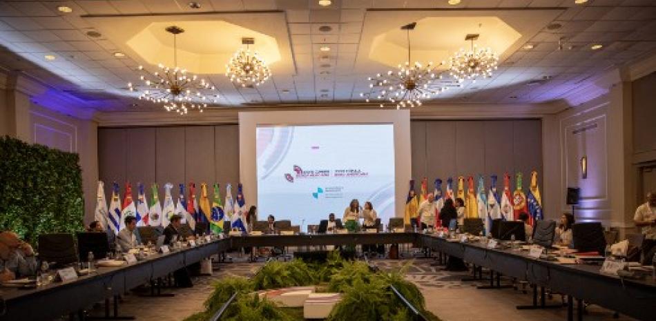 Vista general de la reunión de coordinación previa a la XXVIII Cumbre Iberoamericana de Jefes de Estado y de Gobierno en Santo Domingo, el 22 de marzo de 2023.
Erika SANTELICES / afp