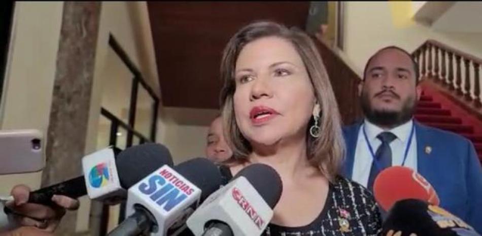 Margarita Cedeño durante sus declaraciones, LD
