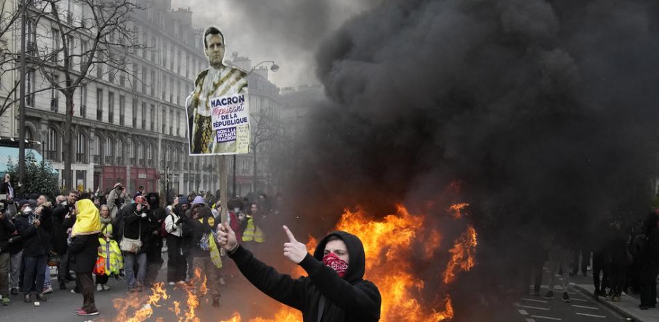 Protestas en Francia. AP