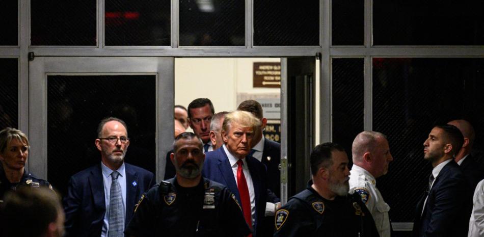 El expresidente de EE. UU., Donald Trump, ingresa al Tribunal Penal de Manhattan en Nueva York el 4 de abril de 2023.
Foto: Ed JONES / AFP