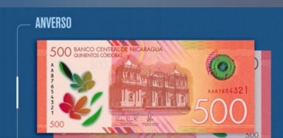 Nuevo billete nicaragüense.