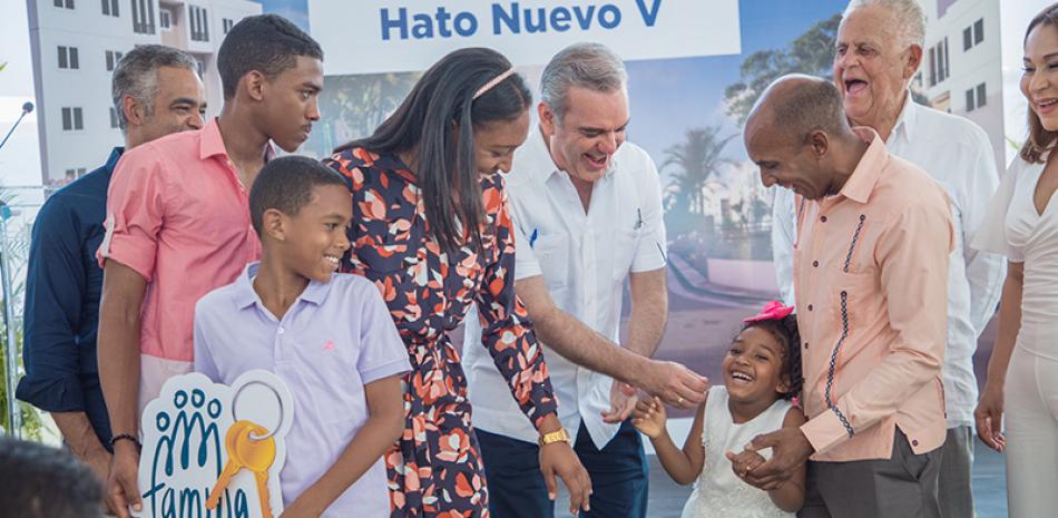 El presidente Luis Abinader durante la inauguración.