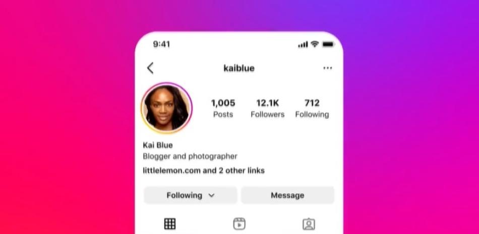 Enlaces múltiples en la biografía del perfil de usuario de Instagram.

Foto: META