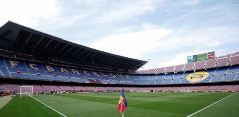 Foto del estadio del Camp Nou antes de uno de los partidos de la liga española.