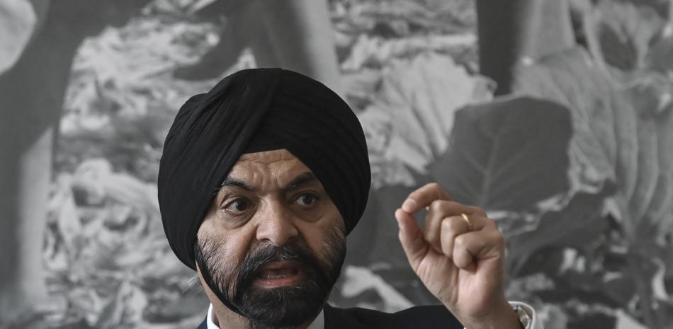 (FILES) In this file photo taken on March 08, 2023 US' candidate to head the World Bank, Ajay Banga, speaks during an interview in Nairobi. - The World Bank confirmed May 3, 2023 that Ajay Banga will be its next president, handing him the reins at a pivotal time as it looks to reshape its role to better address climate change. (Photo by Tony KARUMBA / AFP)