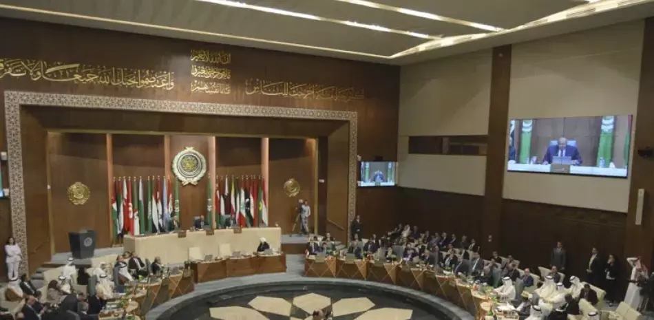 La reunión de la Liga Árabe en El Cairo el 7 de mayo de 2023. . Foto proveida por el Ministerio de Relaciones Exteriores de Egipto.