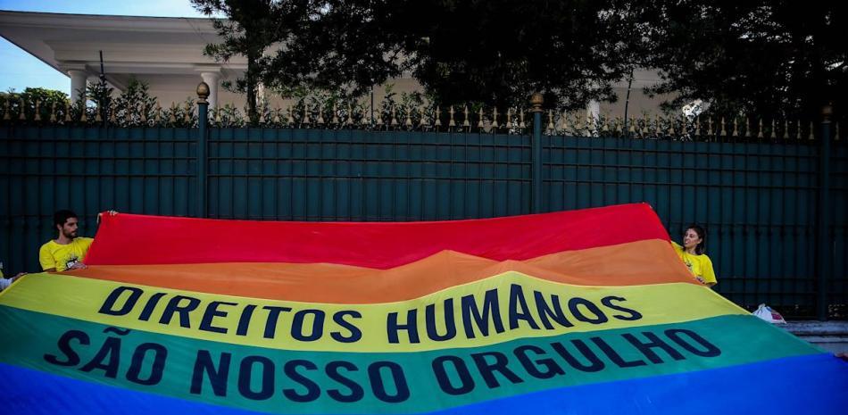 Marha por los derechos LGBTQIA+ el año pasado en Brasil.