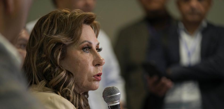 La candidata presidencial socialdemócrata Sandra Torres