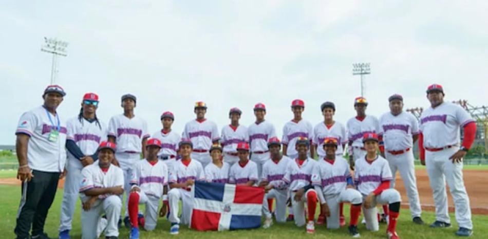 Equipo dominicano que participa en el Mundial U12 de Béisbol.